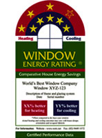 WERS Windows Energy Rating Label 